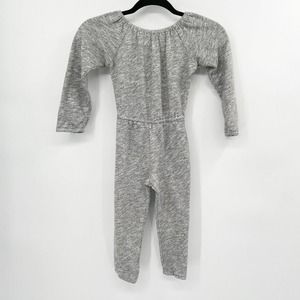 Boy + Girl Jumpsuit Gray Size 4T Long Sleeve Elastic Waist Pull On 100%‎ Cotton